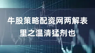 牛股策略配资网两解表里之温清猛剂也